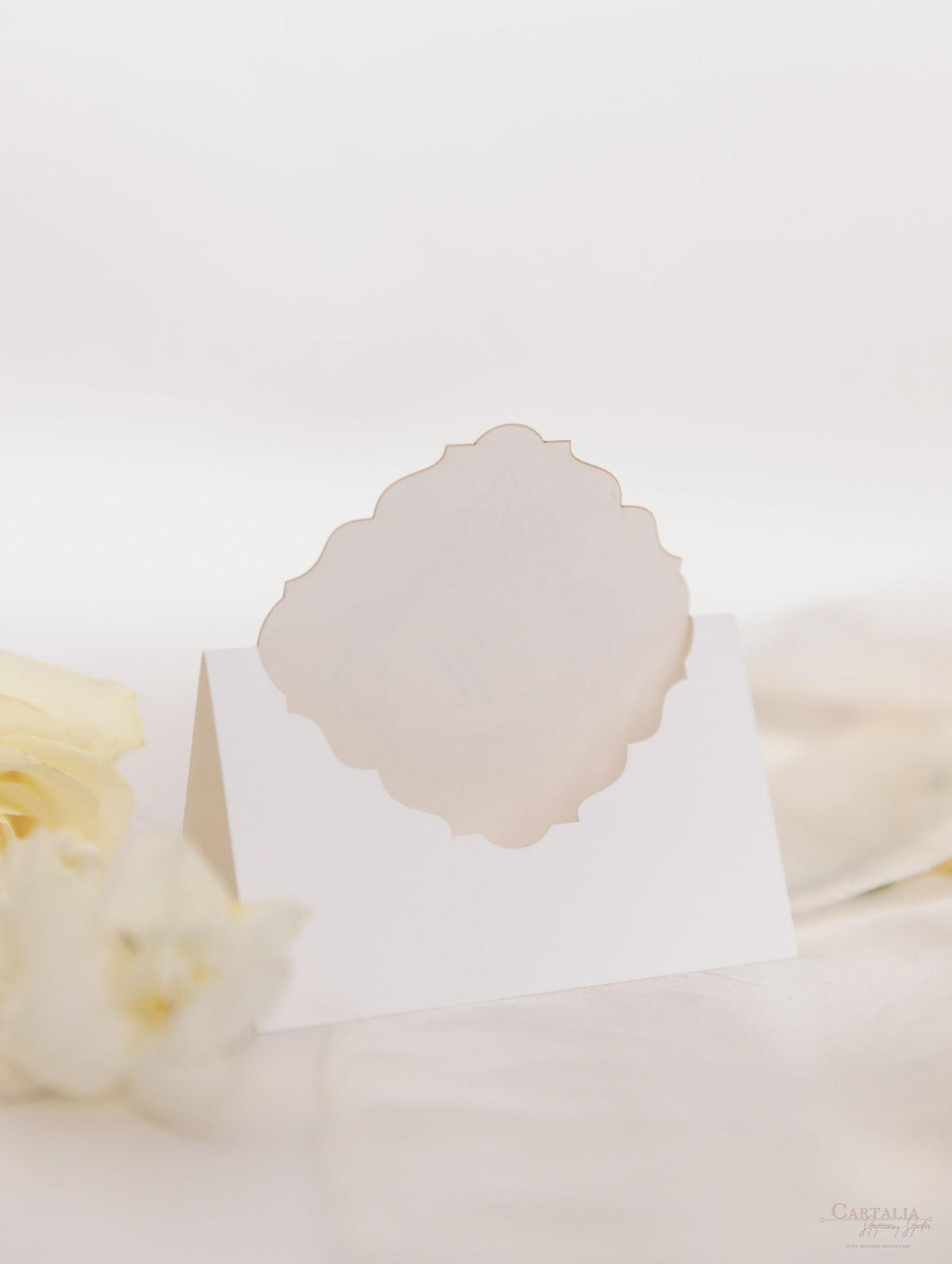 Deckled Edge Luxury Gold Foil Place card