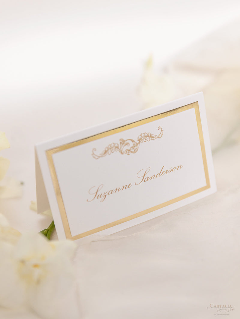 Luxury Gold Place Card with Foiled Backing