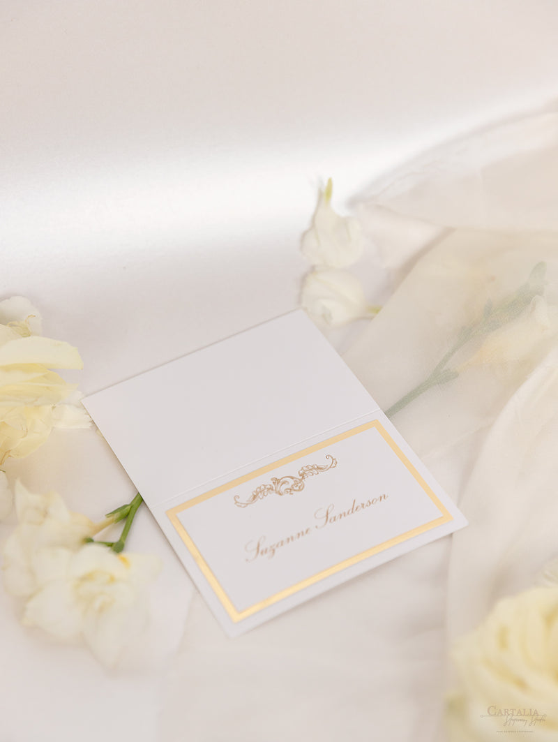 Luxury Gold Place Card with Foiled Backing