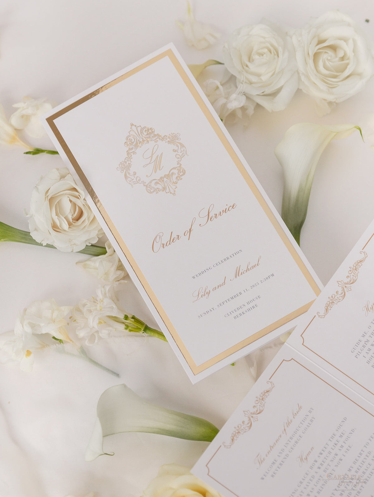 Luxury Gold Foil Order of Service