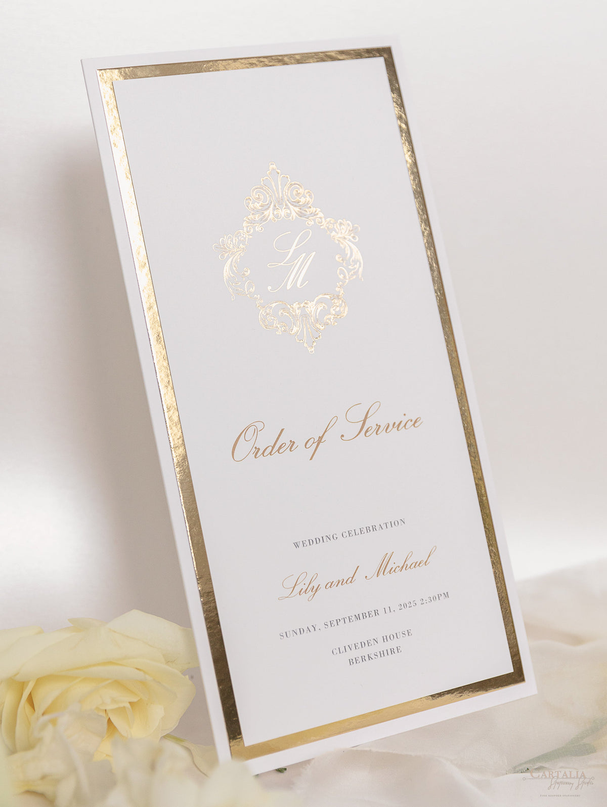 Luxury Gold Foil Order of Service