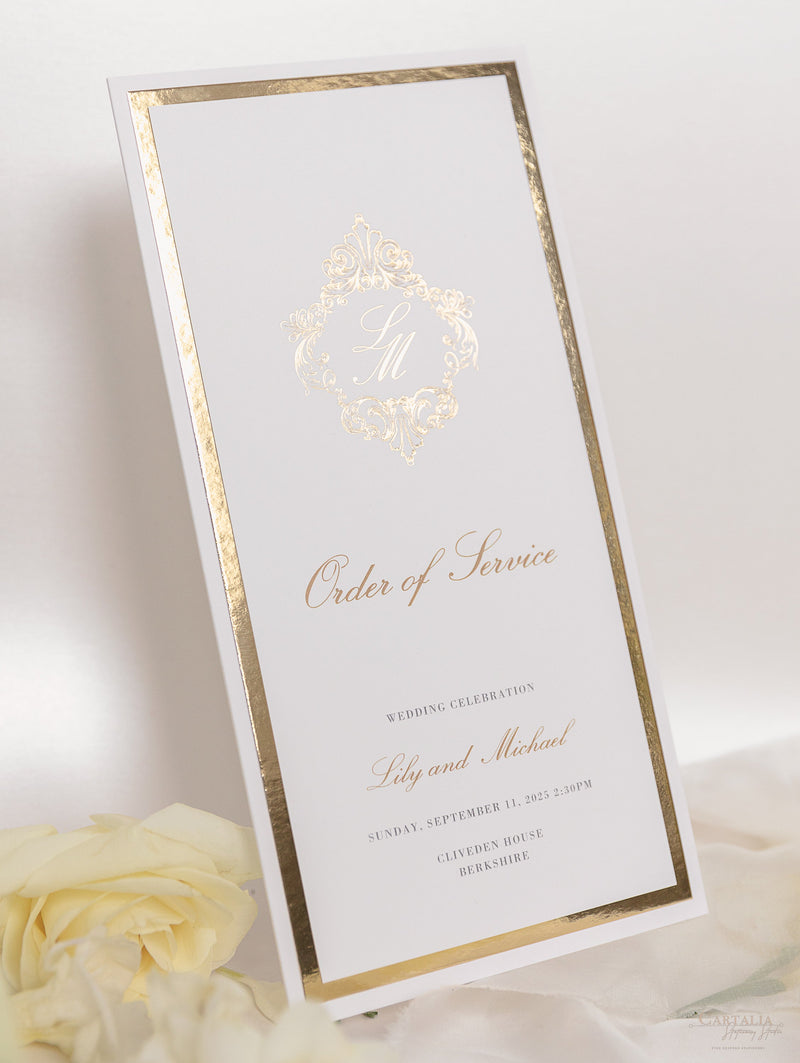 Luxury Gold Foil Order of Service