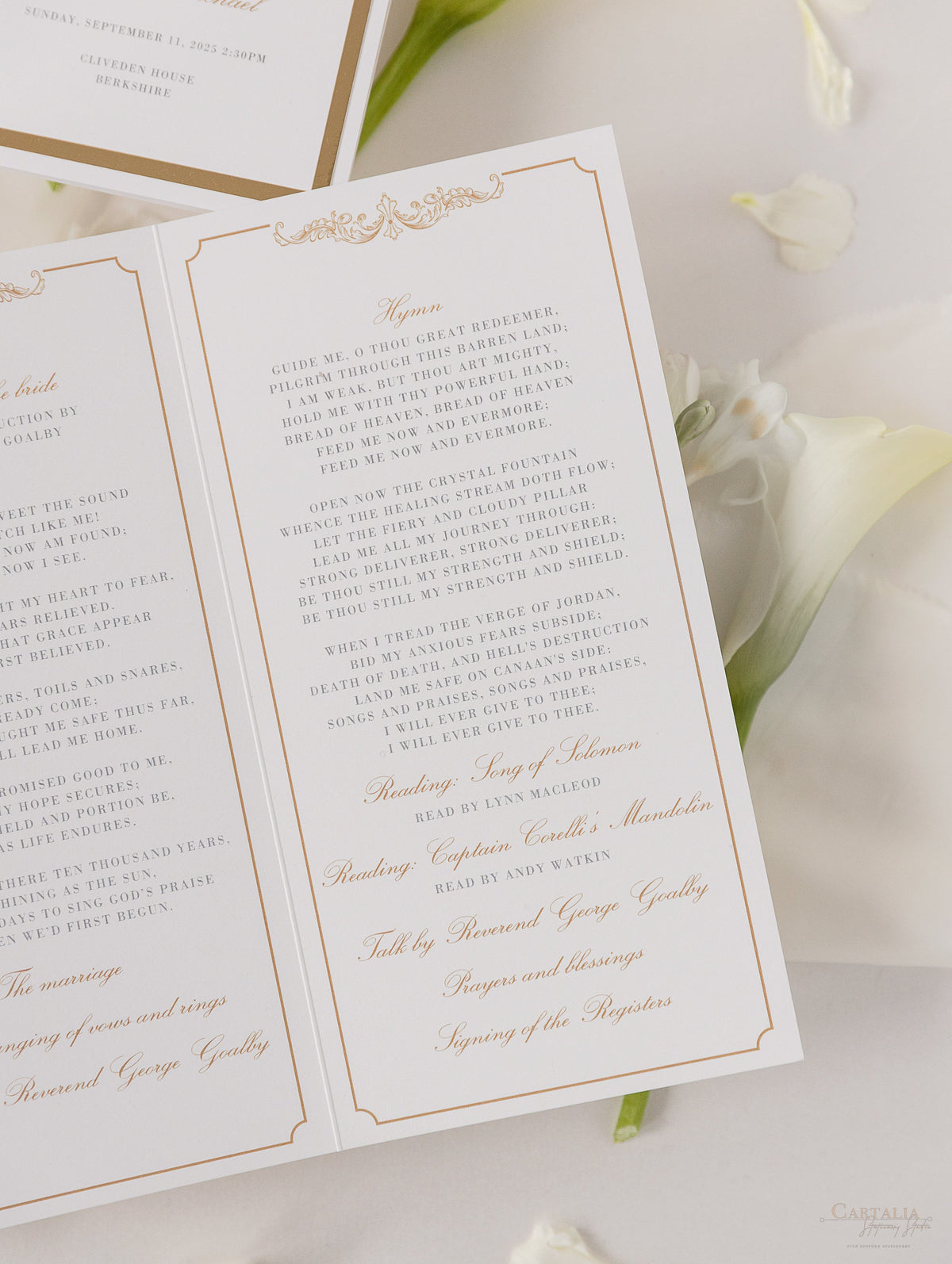 Luxury Gold Foil Order of Service