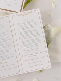 Luxury Gold Foil Order of Service