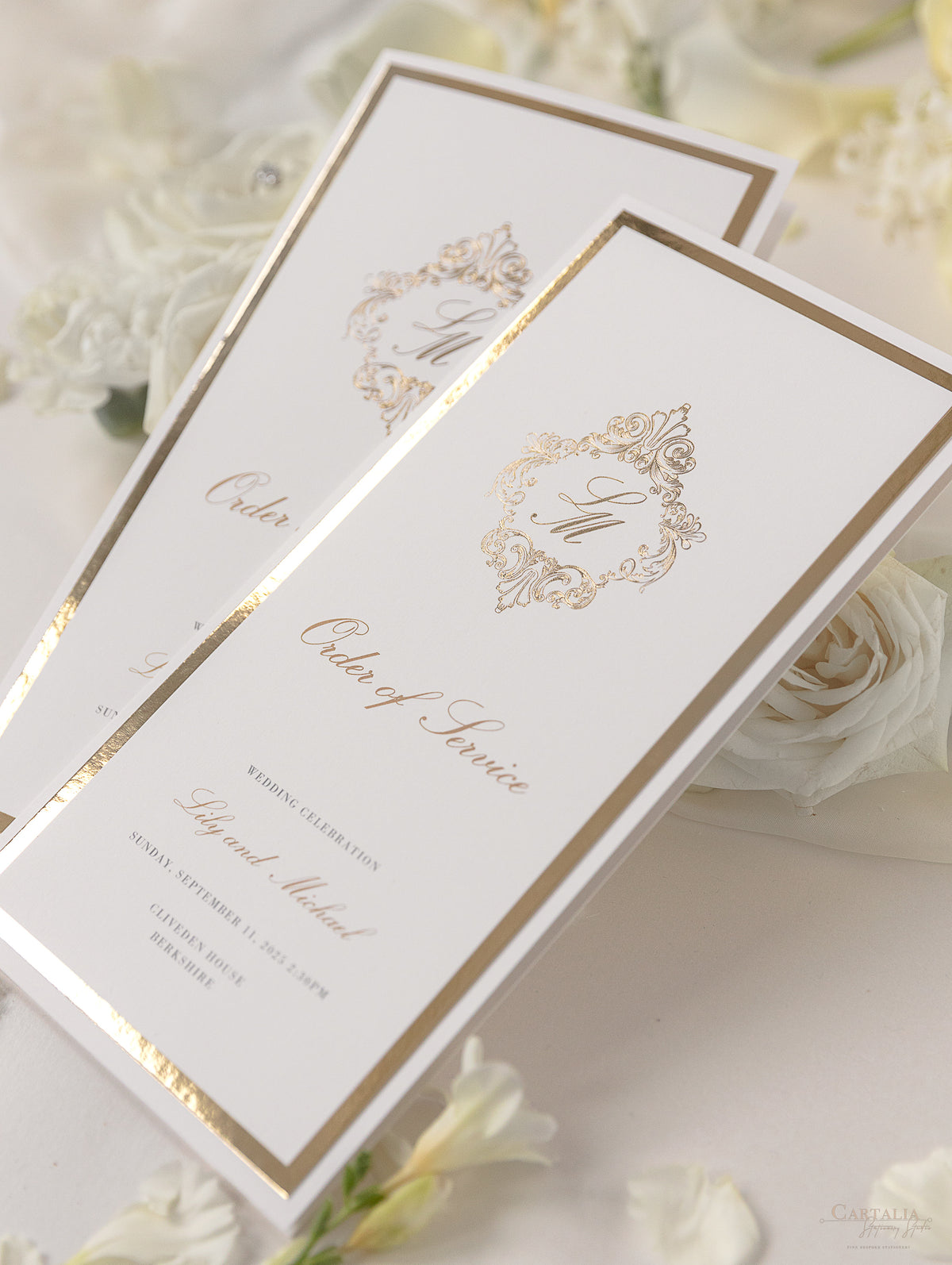 Luxury Gold Foil Order of Service