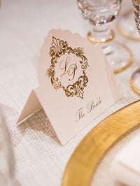 Deckled Edge Luxury Gold Foil Place card