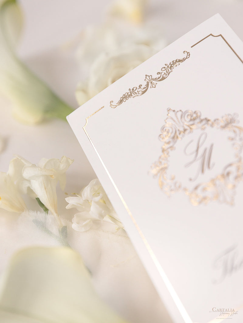 Luxury Gold Foil Thank You Cards & Envelopes