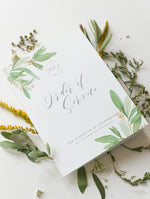 Greenery Foliage Order of Service / Order of the Day