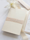 Classic Envelope Reception Fold Folder with Confetti Pocket Suite in Dusty Pink and Champagne