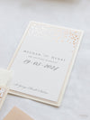 Triple Mounted Thick 670 gsm Blush Save the Date Classic Confetti Rose Gold Foil