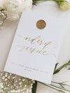 Modern Order of Service in Gold Cupid Amore with a Wax Seal