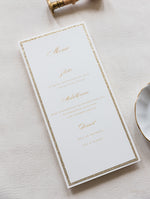 Luxury Classic Menu Card With Gold Glitter