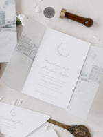 CASA HEDSOR | Invitación a su lugar en pergamino con sello de cera Invitación de boda | MUESTRA