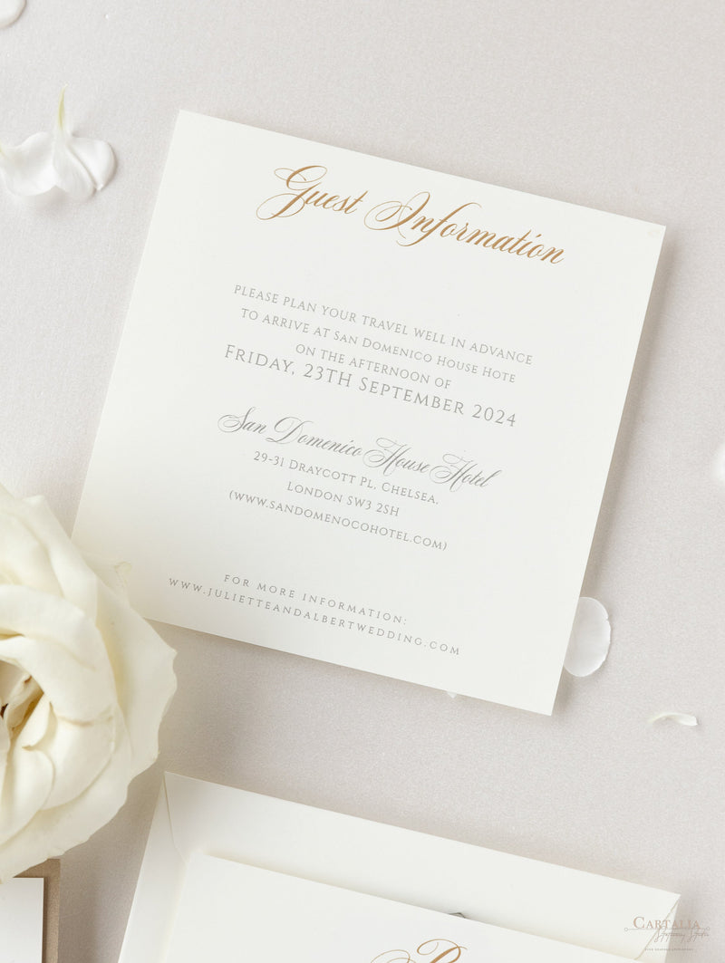 Shimmering Silver Monogram Pocket Wedding Invitation Suite – Cartalia