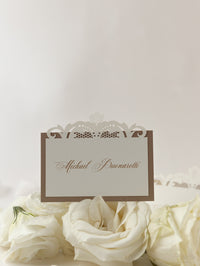 Luxury Old Gold Opulence Laser Cut Place Cards