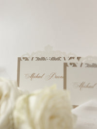 Luxury Old Gold Opulence Laser Cut Place Cards