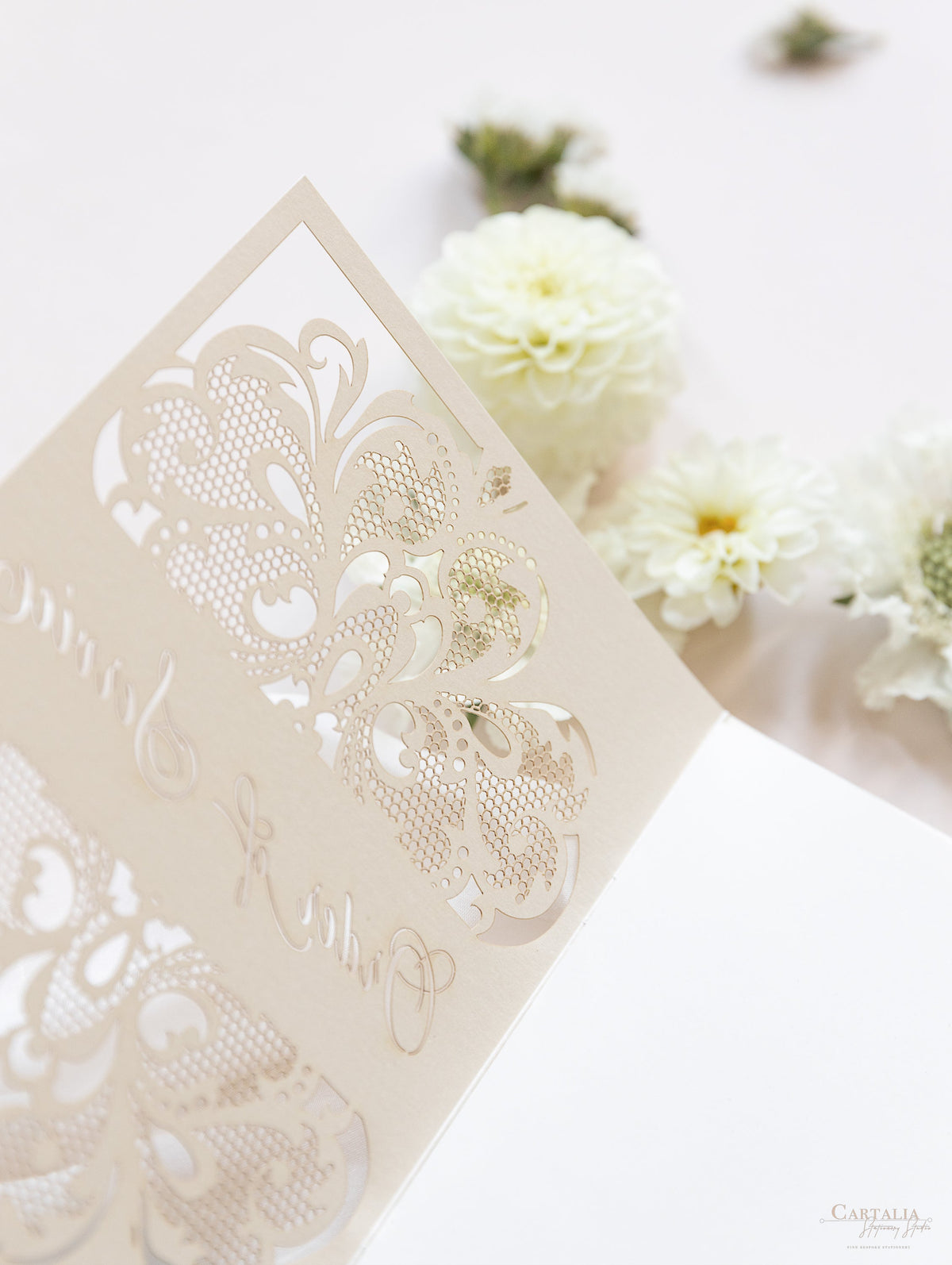 Champagne Opulence Laser Cut Lace Order Of Service