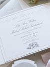 HEDSOR HOUSE Invitación al lugar Suite plegable de bolsillo de lujo Invitación de boda