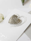 Sliver Foil and Mirror Save the Date Magnet in Plexi Engraving with Card and Envelope