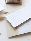 Luxury Passport Wedding Invitation in Champagne with Real Gold Foil Boarding Pass Invite suite