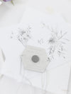 Silver Magnet Hexagon in Mirror Plexi Save the Date with Card and Silver String