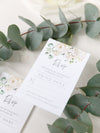 White Hydrangea RSVP Card with Matching Envelope
