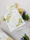 Luxury Destination Wedding Passport with Lemons and Sicilian Tiles, Italy