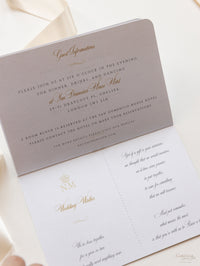 FOLDER Cartera de viaje: Invitación de pasaporte de boda dorada de lujo en suite de invitación de pasaporte con etiqueta de bolsillo y espejo