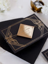 Art Deco Great Gatsby Save the Date Gold Mirror Geometric Plexi Magnet