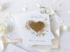 Blush Pink & Gold Geometric Heart Acrylic Mirror Magnet Save the Date Card