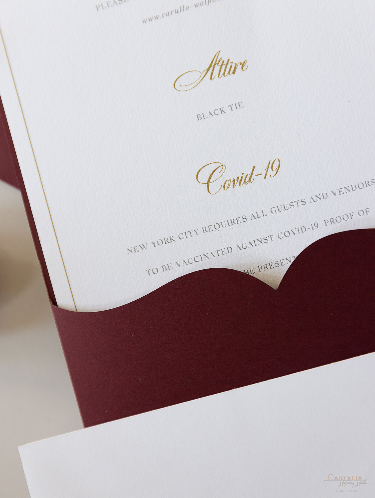 Hotel St Regis en Nueva York Sede | Bolsillo rojo y dorado de lujo | Comisión personalizada D&amp;D