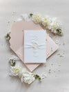 Timeless Romantic in Blush & Hand Torn Silk Ribbon and Wax Seal  | Bespoke Commission A&O