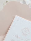 Timeless Romantic in Blush & Hand Torn Silk Ribbon and Wax Seal  | Bespoke Commission A&O
