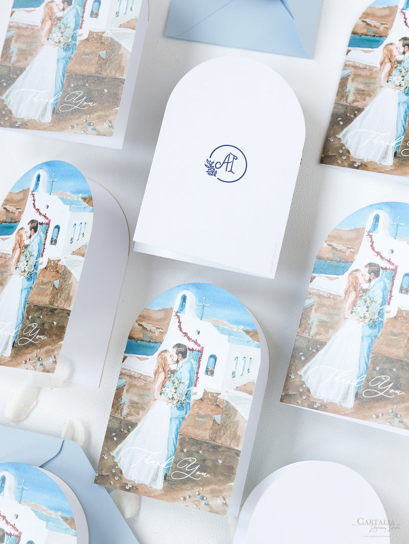 Venue Watercolour Painting from your wedding as a Thank you Card | Bespoke Painting Card