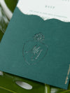 Laser Cut Palm Tree Wrap Suite in Green & Gold | Bespoke Commission M&J