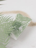 Sage Green Palm Leaves Wedding Invitation Suite | Bespoke Commission D&A