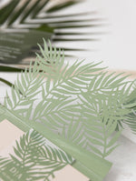 Sage Green Palm Leaves Wedding Invitation Suite | Bespoke Commission D&A