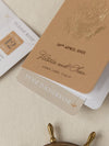 Premium Nude Leather Passport Invitations with Gold Foil & Personal Engraving