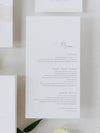 Classic Wedding Menu Cards with Guest Names & Wax Seal