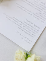 Classic Wedding Menu Cards with Guest Names & Wax Seal