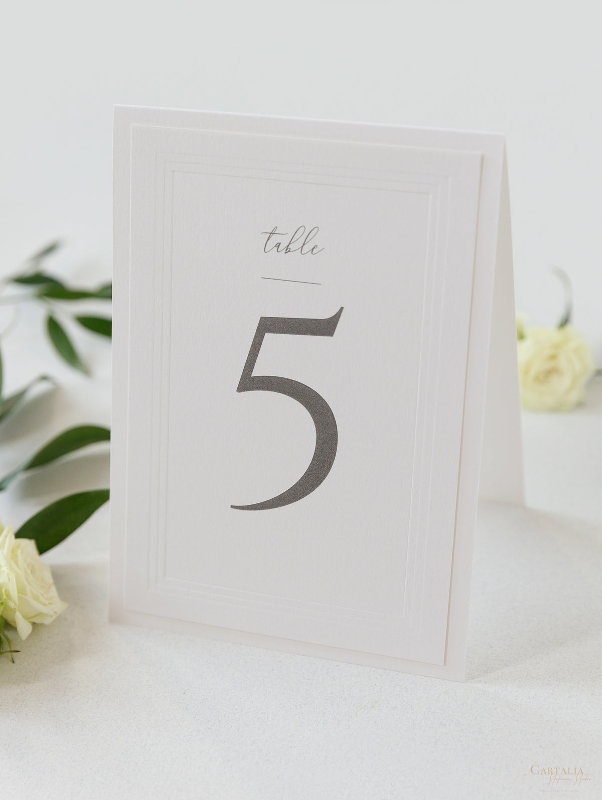 Timeless Triple Embossed Table Number