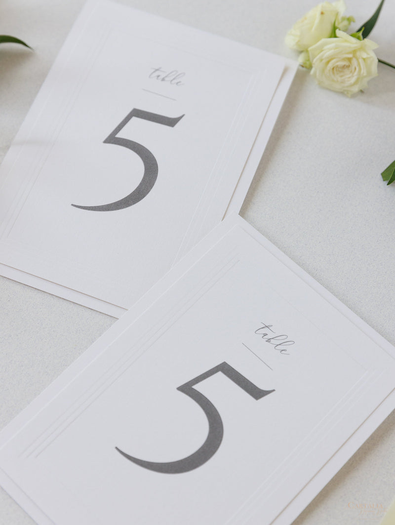 Timeless Triple Embossed Table Number