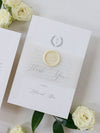 Timeless Triple Embossed Frame Thank You Cards With Belly Band & Wax Seal