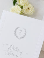 Timeless Triple Embossed Frame Wedding Order Of Service