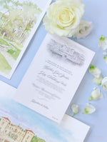 Vizcaya Museum & Gardens | VENUE | Luxury  Letterpress Folder Pocket Invitation Suite Tied Ribbon | SAMPLE