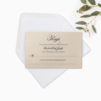 Rose Gold Foil Blush and White Classic - RSVP Card
