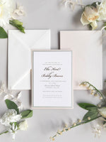 Custom Wedding Venue Illustration |  Foiled Venue Invitation in Gold Foil 800gsm