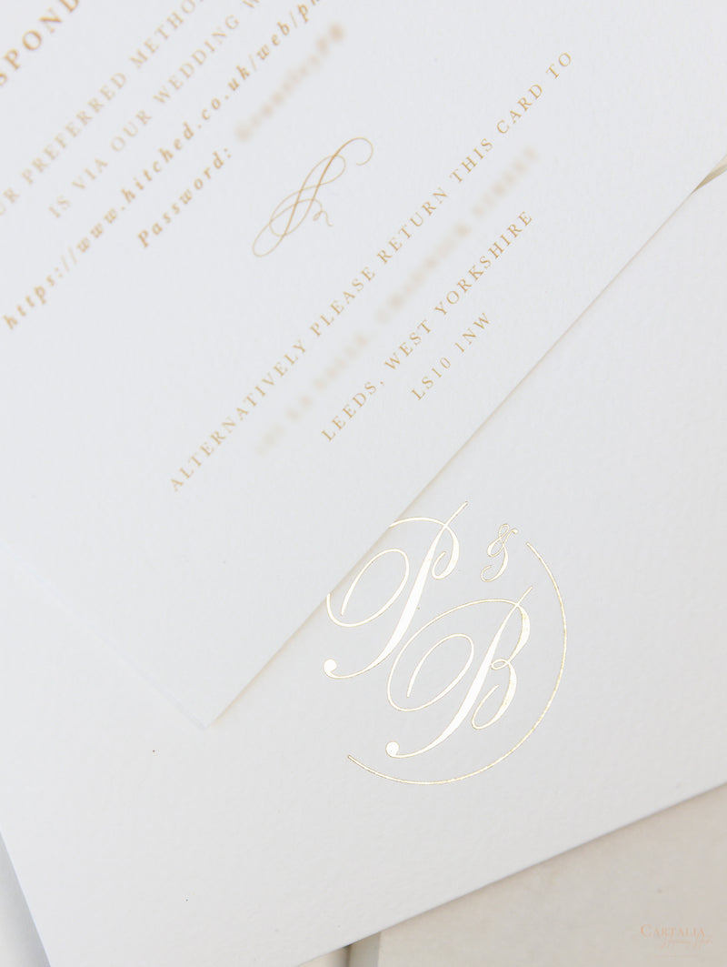 Venue Grantley Hall Wedding Invitations | Bespoke Commission P&B