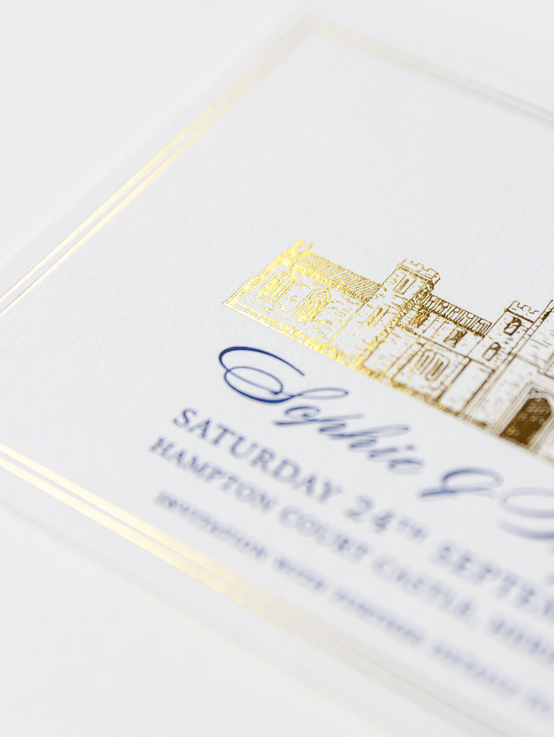 Your Venue | Luxury Foil & Letterpress Save the Date with Envelope