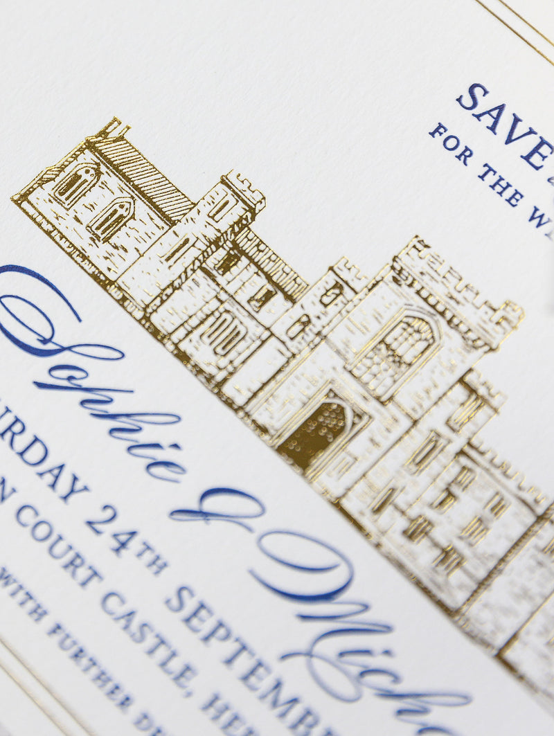 Your Venue | Luxury Foil & Letterpress Save the Date with Envelope